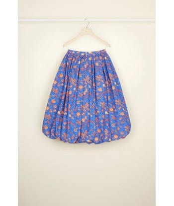 Printed midi bubble skirt in organic cotton de votre