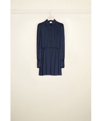 Pleated mini shirt dress une grave pollution 