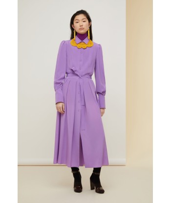 Pleated silk midi shirt dress Le MVP de beaucoup