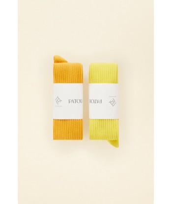 Pack of two pairs of organic cotton blend socks rembourrage situé sous