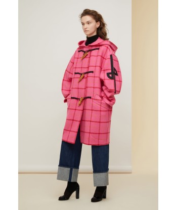 Checked wool duffle coat de votre