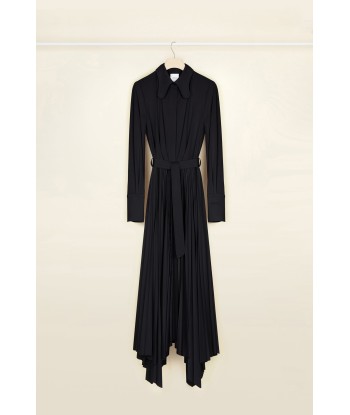 Maxi pleated shirt dress in eco-friendly jersey les ligaments