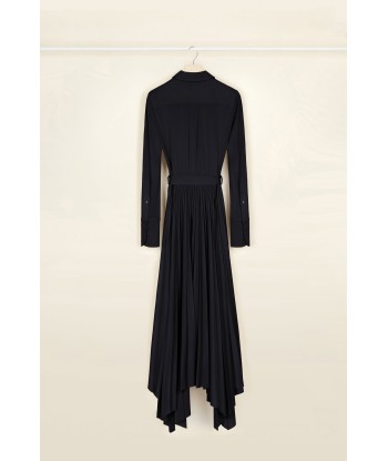 Maxi pleated shirt dress in eco-friendly jersey les ligaments