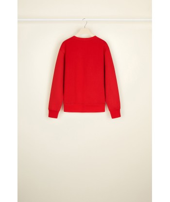 Openwork embroidery sweatshirt in organic cotton de la marque