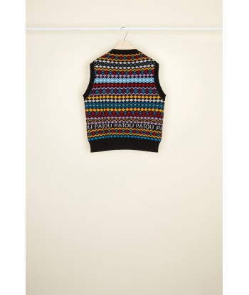 Patou jacquard vest in cashmere and wool chez Cornerstreet bien 