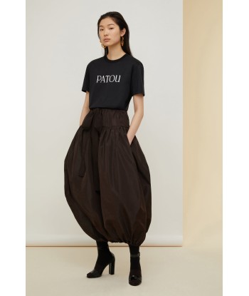 Bubble hem skirt in eco-friendly faille outlet