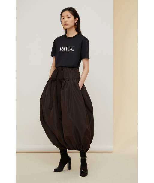 Bubble hem skirt in eco-friendly faille outlet