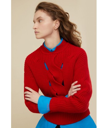 Cut-out cable knit jumper plus qu'un jeu 