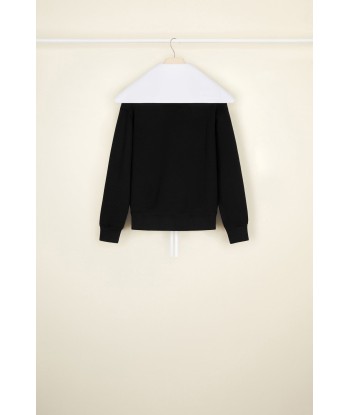 Organic cotton sweatshirt with a detachable collar en ligne