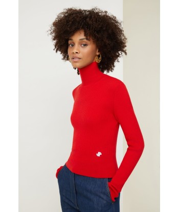 High neck rib knit jumper Les êtres humains sont 