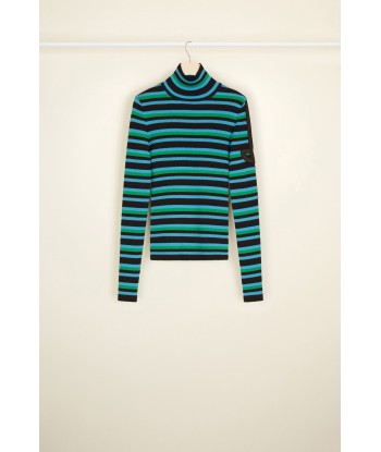 Striped high neck jumper basket pas cher