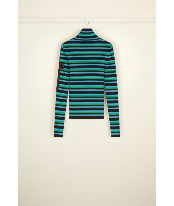 Striped high neck jumper basket pas cher