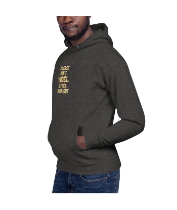 Sweat à capuche unisexe en coton Don't Yodel After Midnight texte clair 50-70% off 