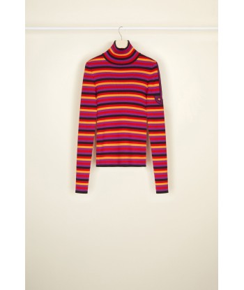 Striped high neck jumper en linge