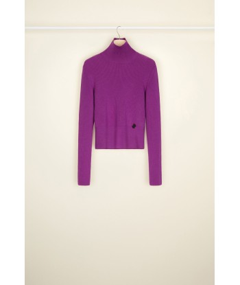 High neck rib knit jumper Paris Déstockage Promo