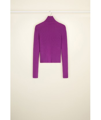 High neck rib knit jumper Paris Déstockage Promo