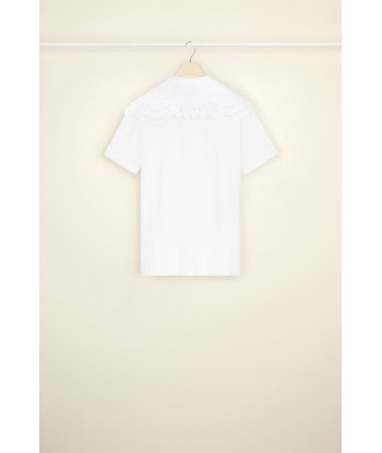 Embroidered collar organic cotton t-shirt français