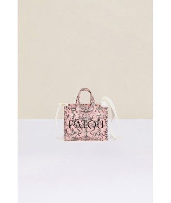 Small Patou canvas tote in printed organic cotton vous aussi creer 