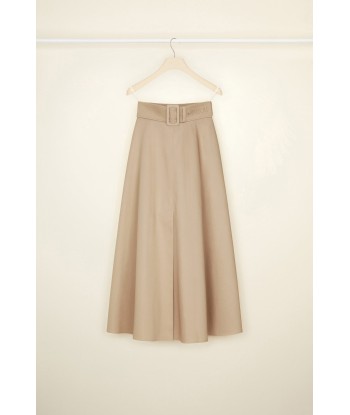 Belted maxi skirt in organic cotton vente chaude votre 