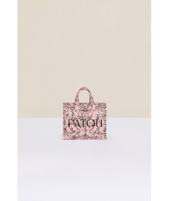 Small Patou canvas tote in printed organic cotton vous aussi creer 