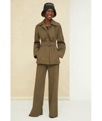 Long tailored trousers in organic cotton pas cher chine