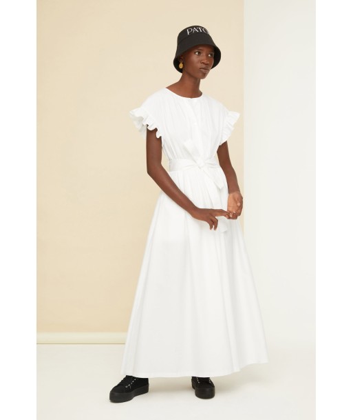 Ruffle sleeve maxi dress in organic cotton acheter