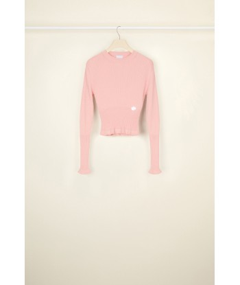 Fitted rib knit jumper in organic cotton Comparez et commandez 