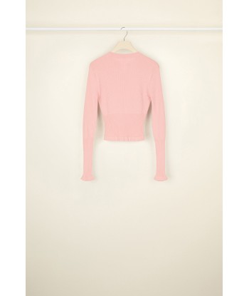 Fitted rib knit jumper in organic cotton Comparez et commandez 