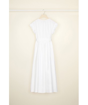 Ruffle sleeve maxi dress in organic cotton acheter