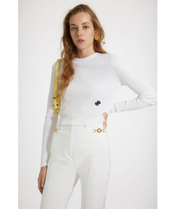 Fitted rib knit jumper in organic cotton suggérées chez