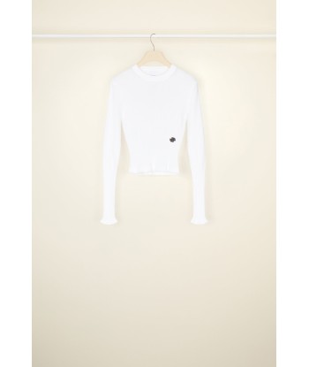 Fitted rib knit jumper in organic cotton suggérées chez