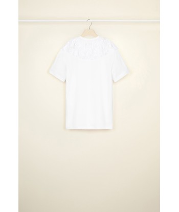 Organic cotton t-shirt with detachable lace collar 2023