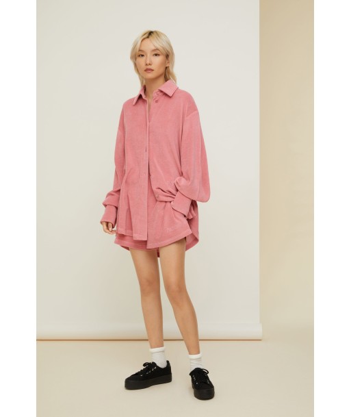 Oversized terry shirt in organic cotton blend l'évolution des habitudes 