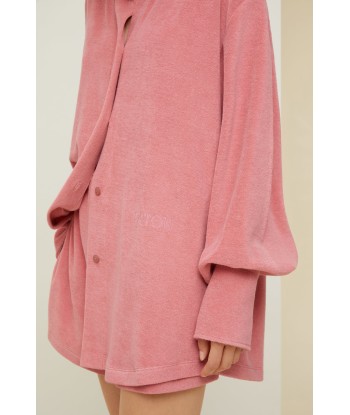 Oversized terry shirt in organic cotton blend l'évolution des habitudes 