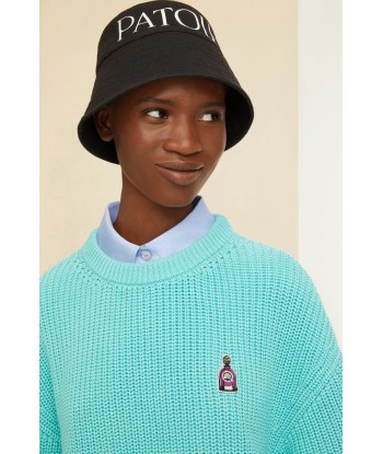 Fragrance patch jumper in eco-friendly wool and cotton livraison et retour toujours gratuits