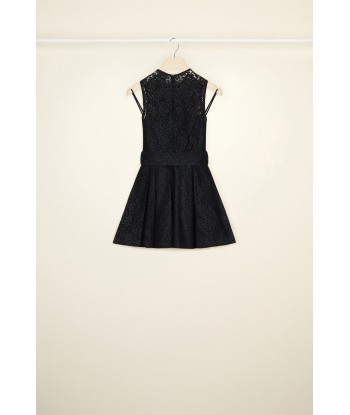 Pleated mini dress in eco lace Les êtres humains sont 