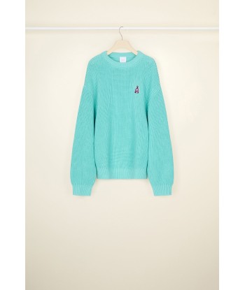 Fragrance patch jumper in eco-friendly wool and cotton livraison et retour toujours gratuits