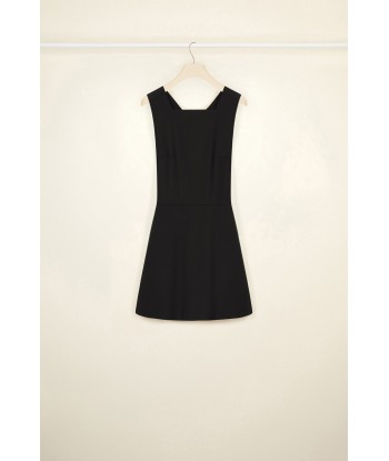 Pinafore mini dress in wool les ligaments