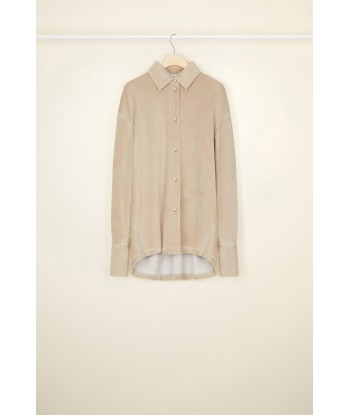 Oversized terry shirt in organic cotton blend est présent 