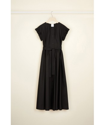 Ruffle sleeve maxi dress in organic cotton brillant des détails fins