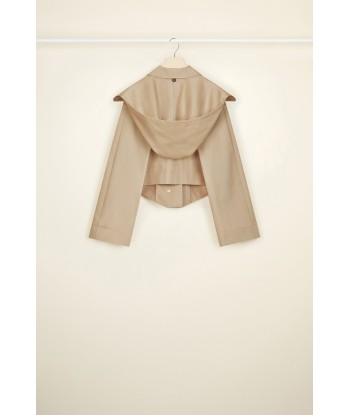 Organic cotton parka with detachable hood solde