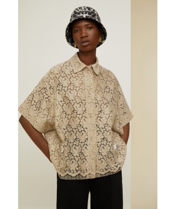 Short-sleeved shirt in eco-friendly lace pas chere