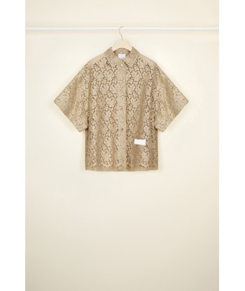 Short-sleeved shirt in eco-friendly lace pas chere