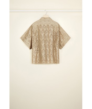 Short-sleeved shirt in eco-friendly lace pas chere