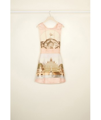 Pinafore mini dress in printed organic cotton and wool Comparez et commandez 