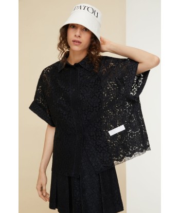 Short-sleeved shirt in eco-friendly lace offre 