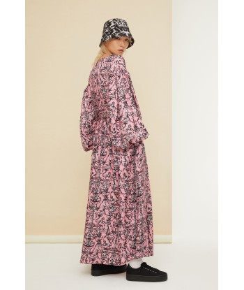 Maxi shirt dress in printed eco twill satin prix pour 