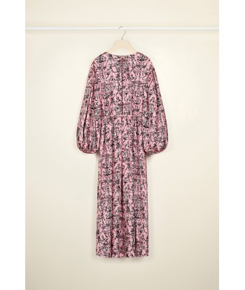 Maxi shirt dress in printed eco twill satin prix pour 