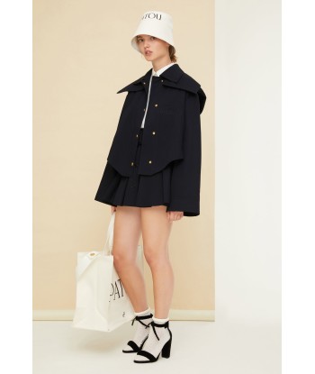 Organic cotton parka with detachable hood france