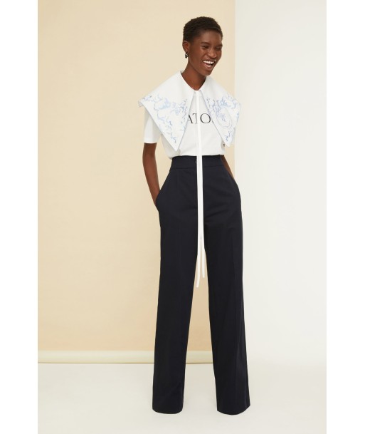 Long tailored trousers in organic cotton livraison gratuite